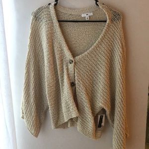 BP. IVORY CROCHET SWEATER